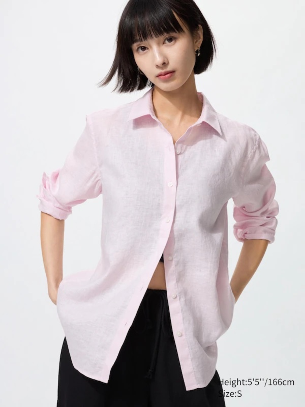 Uniqlo 100% European Premium Linen Long Sleeve Shirt